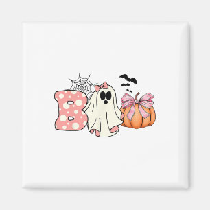 Cute Ghost Floral Boo Halloween Boy Girl Ghost Spo Magnet