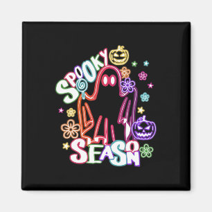 Cute Ghost Floral Coquette Halloween Pumpkin Spook Magnet