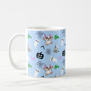 Cute ghost French Bulldog bat pumpkin Halloween Coffee Mug