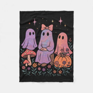 Cute Ghost Friends Shirt Pastel Spooky Halloween M Fleece Blanket