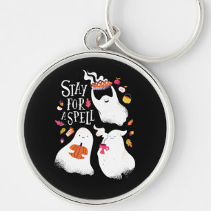 Cute Ghost Funny Halloween Design Key Ring