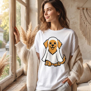 Cute Ghost Golden Retriever Halloween T-Shirt