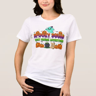 Cute Ghost Halloween Adventure Cute Ghost Hallowee Tri-Blend Shirt