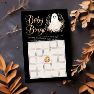 Cute Ghost Halloween Baby Bingo Shower Game