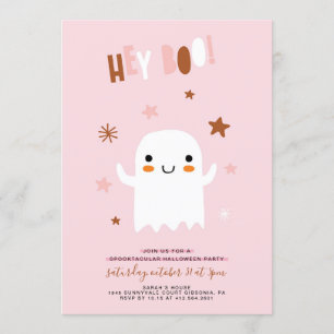 Cute Ghost Halloween Birthday Party Invitation