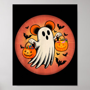 Cute Ghost Halloween Candy Halloween Soky Season G Poster