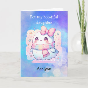 Cute Ghost Halloween Daughter Card