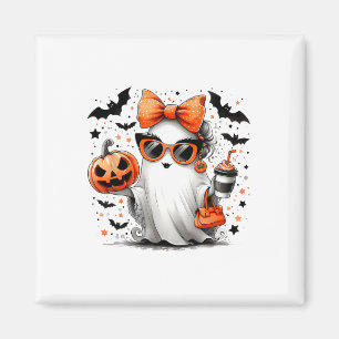 Cute Ghost Halloween Diva Cartoon Sungles Handg Magnet