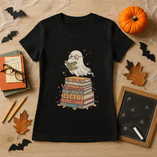 Cute Ghost Halloween for Librarians & Readers T-Shirt