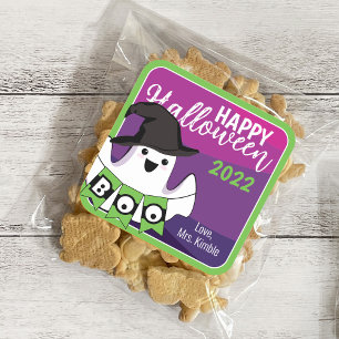 Cute Ghost Halloween Gift Sticker & Labels