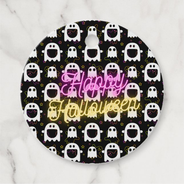 Cute Ghost Halloween gift Tag (Front)