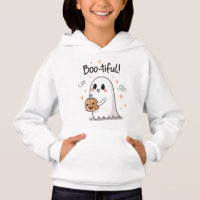 “Cute Ghost Halloween Girls Hoodie