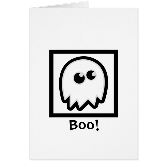 Cute Ghost Halloween Greeting Cards (Front)
