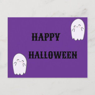 Cute Ghost  Halloween Holiday Postcard