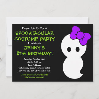 Cute Ghost Halloween Invitation