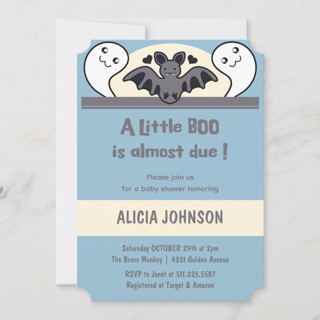 Cute Ghost Halloween Invitation (Front)