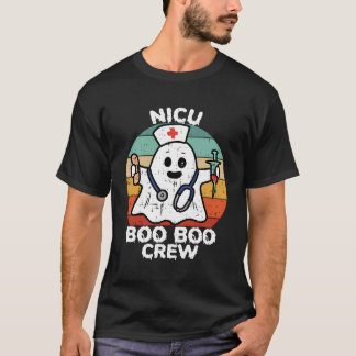 Cute Ghost Halloween Nicu Boo Boo Crew Neonatal Rn T-Shirt