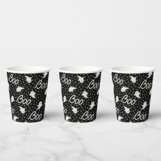 Cute Ghost Halloween paper cup. Spooky Ghost Cups