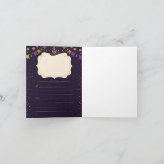 Cute Ghost Halloween Party Folded Invitation