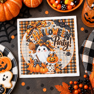 Cute Ghost Halloween Party Napkin