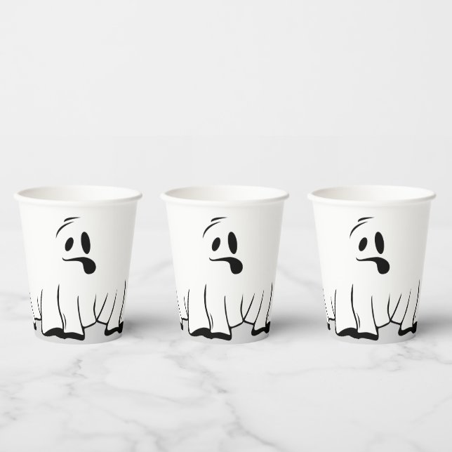 Cute Ghost Halloween Party Paper Cups (Multi)