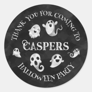 Cute Ghost Halloween Party Thank You Stickers