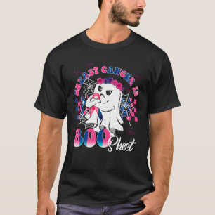 Cute Ghost Halloween Pink Ribbon Breast Cancer Is T-Shirt