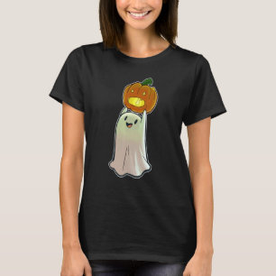 Cute Ghost Halloween Pumpkin Face 1 T-Shirt