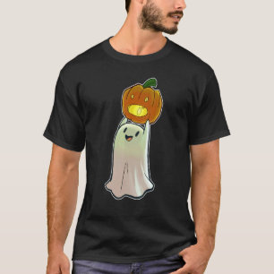 Cute Ghost Halloween Pumpkin Face 1 T-Shirt