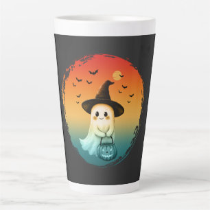 cute ghost halloween pumpkin fall autumn season latte mug