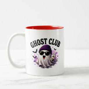 🎃 Cute Ghost Halloween Saying 👻 Two-Tone Coffee Mug