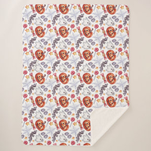Cute ghost Halloween Sherpa Blanket
