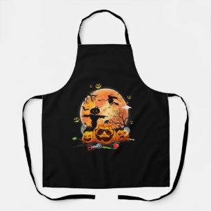 Cute Ghost Halloween Teacher Trick Or Teach Elemen Apron