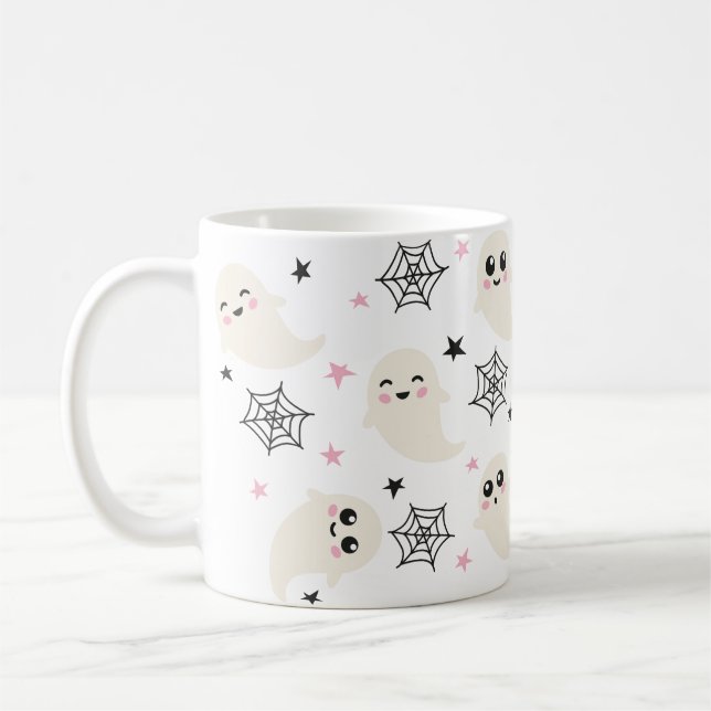Cute Ghost Halloween Themed Mug (Left)