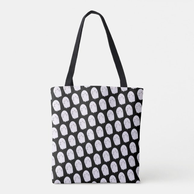 Cute Ghost Halloween Tote Bag (Back)