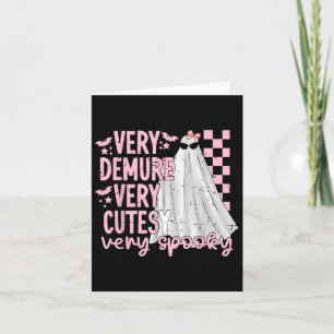Cute Ghost Halloween Very Demure Very Cutesy Very  Card