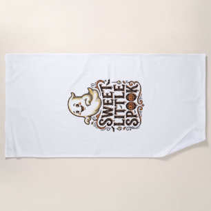 Cute Ghost Halloween Vintage Spooky Shirt_1 Beach Towel