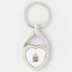Cute Ghost Halloween Vintage Spooky Shirt_1 Key Ring