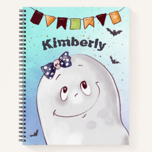 Cute Ghost Happy Halloween Notebook