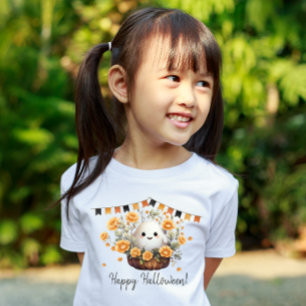 Cute Ghost Happy Halloween Toddler T-Shirt