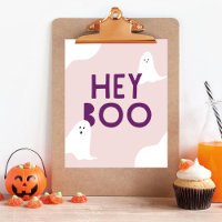 Cute Ghost Hey Boo Kids Halloween Party