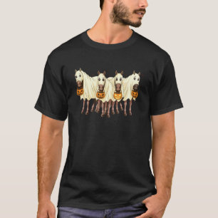 Cute Ghost Horse Halloween Trick or Treat Ghost Ho T-Shirt