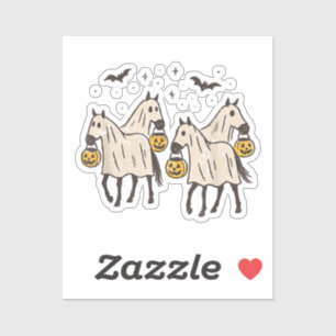 Cute Ghost Horses Halloween Trick or Treat