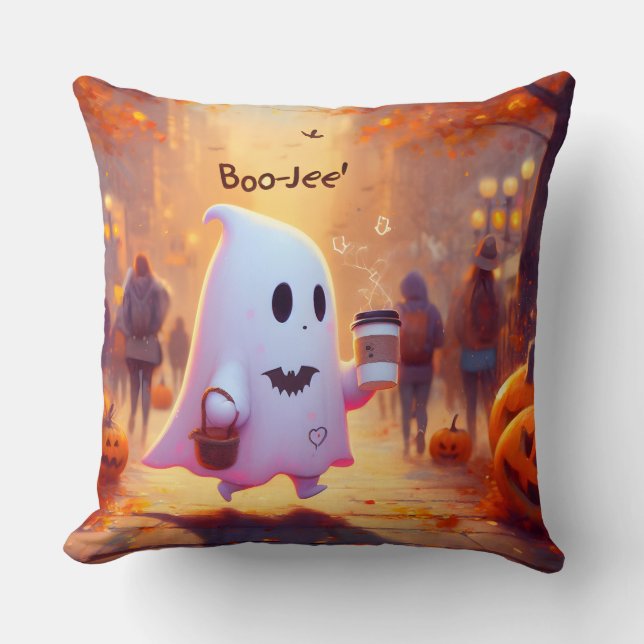 Cute ghost, hurry to the party cushion (Front)