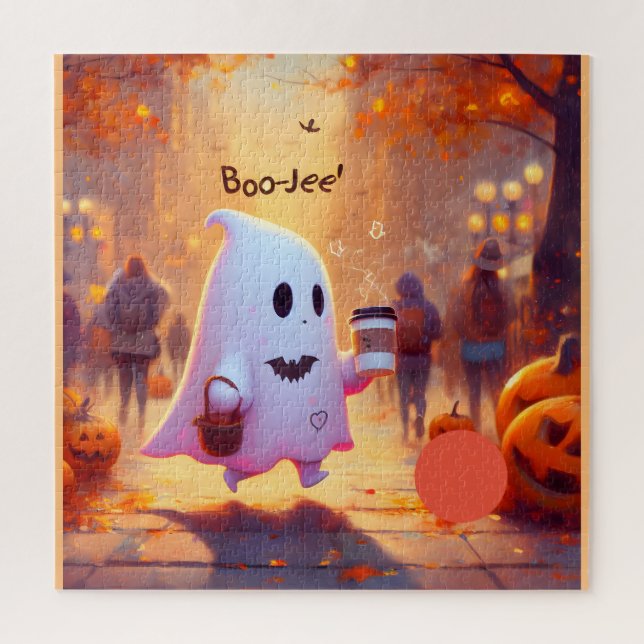 Cute ghost, hurry to the party jigsaw puzzle (Vertical)