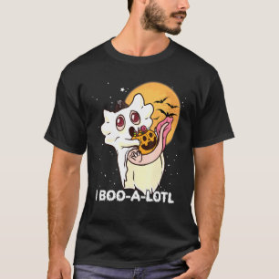 Cute Ghost I Boo A Lotl Halloween Axolotl T-Shirt