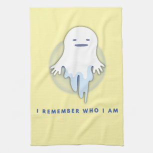 Cute Ghost – I Remember Who I Am Gift Tea Towel