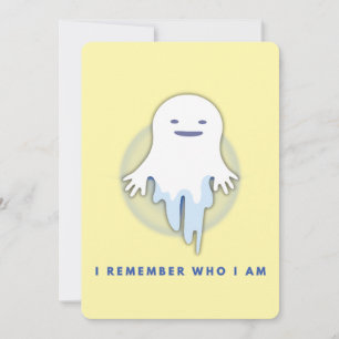 Cute Ghost – I Remember Who I Am Invitation