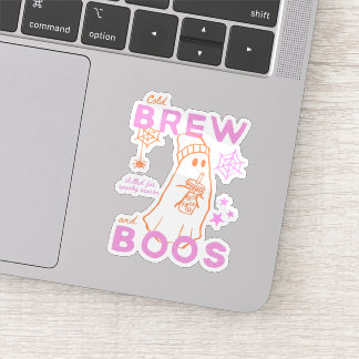Cute Ghost Iced Coffee Cold Brew And Boos Graphic