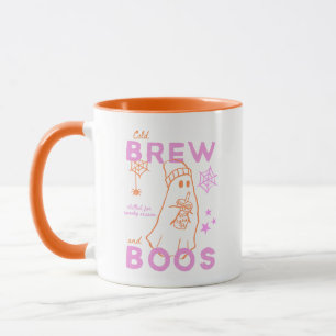 Cute Ghost Iced Coffee Cold Brew And Boos Graphic Mug